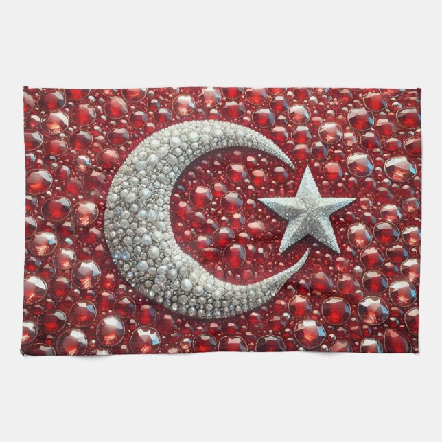 Kitchen towel with Turkish Colours Design (Horizontal)