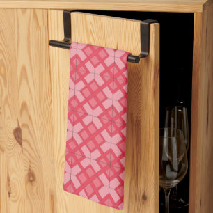 Kitchen Towel - Woven Lattice in Red