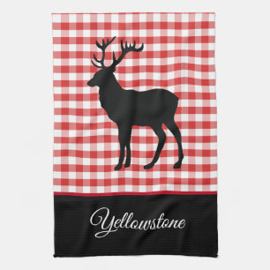 Kitchen Towel-Yellowstone Elk Tea Towel