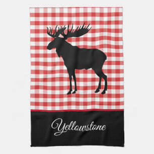 Kitchen Towel-Yellowstone Moose Tea Towel