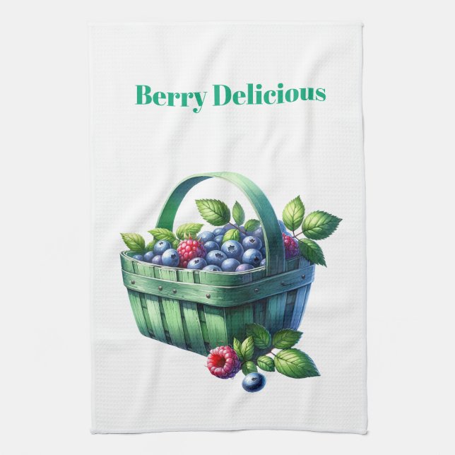 Kitchen Towels-Berry Basket Kitchen Towel (Vertical)
