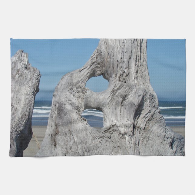 Kitchen Towels custom Ocean Waves Driftwood (Horizontal)