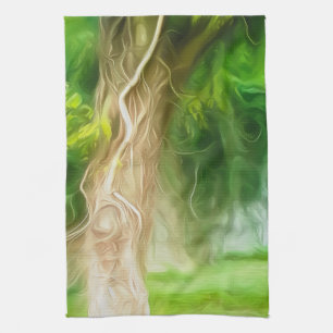 Kitchen Towels Dream Light Green Tree