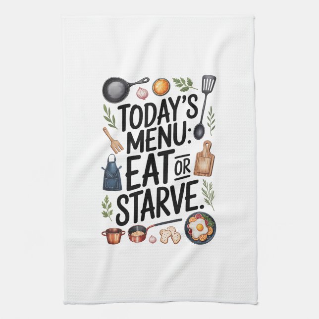 Kitchen Towels Funny Quote Kitchen Towel (Vertical)
