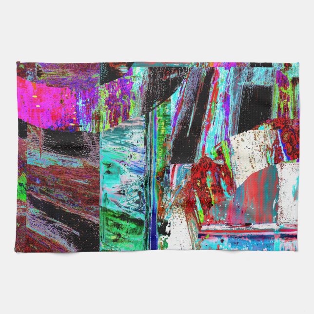 Kitchen Towels – Neon Pulse (Horizontal)