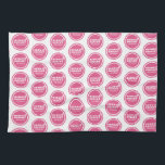 Kitchen Towels Personalised Merry & Bright<br><div class="desc">These Christmas kitchen towels feature the words "Merry and Bright" in white over a vibrant pink background. Use the template fields to add your personalised text. A unique choice for the holidays. To see the complete line visit www.zazzle.com/dotellabelle</div>