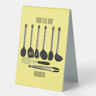 Kitchen utensil cartoon illustration 