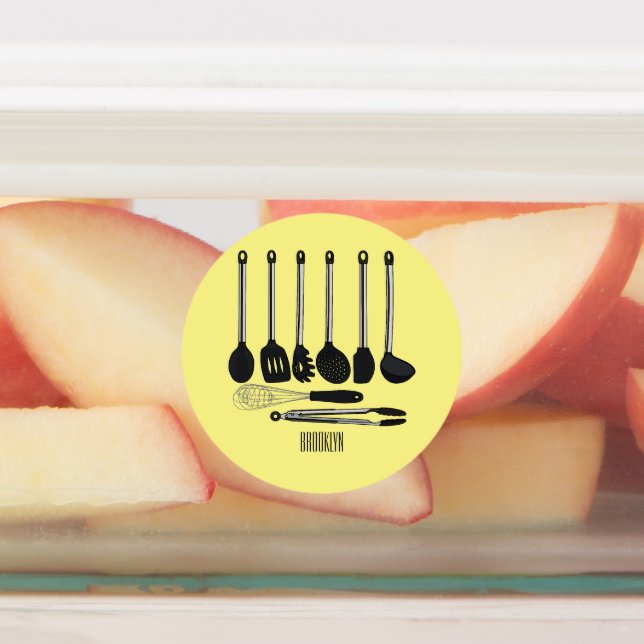 Kitchen utensil cartoon illustration  (Affixed)