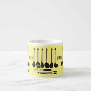 Kitchen utensil cartoon illustration  espresso cup