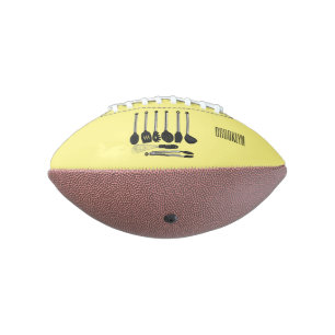 Kitchen utensil cartoon illustration football