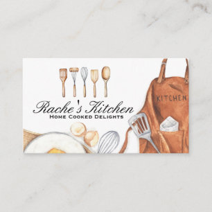 Kitchen Utensils and Cooking Ingredients  Business Card