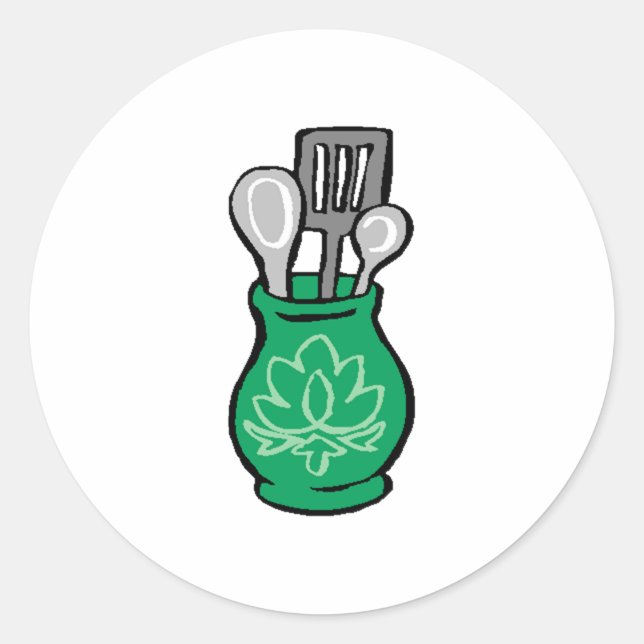 Kitchen Utensils Classic Round Sticker (Front)