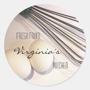 Kitchen Utensils Classic Round Sticker