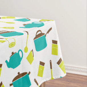 Kitchen Utensils, Cookware, Cutlery, Kitchenware Tablecloth