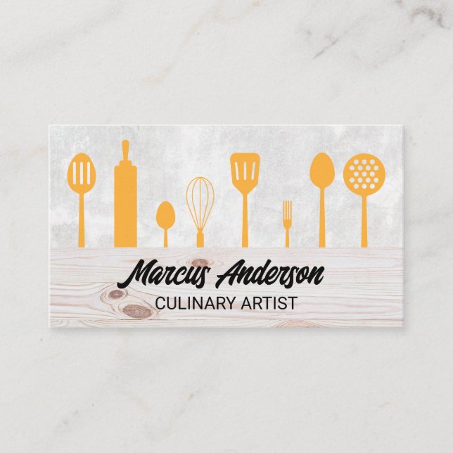 Kitchen Utensils | Culinary | Chef Business Card (Front)