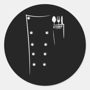 Kitchen Utensils Design Chef Culinary Outfit  Classic Round Sticker