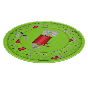 Kitchen Utensils,Green-12in ROUND CUTTING BOARD