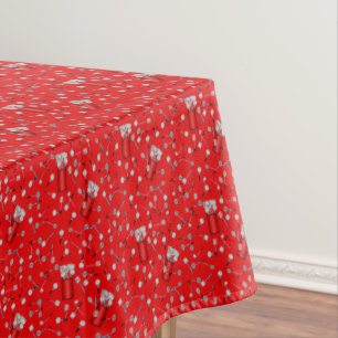 Kitchen Utensils on Red-52x70 COTTON TABLECLOTH