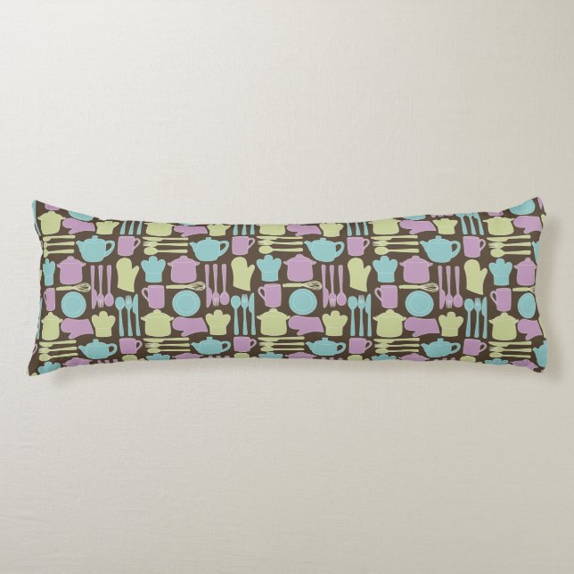 Kitchen Utensils Pattern 2 Body Cushion (Front)