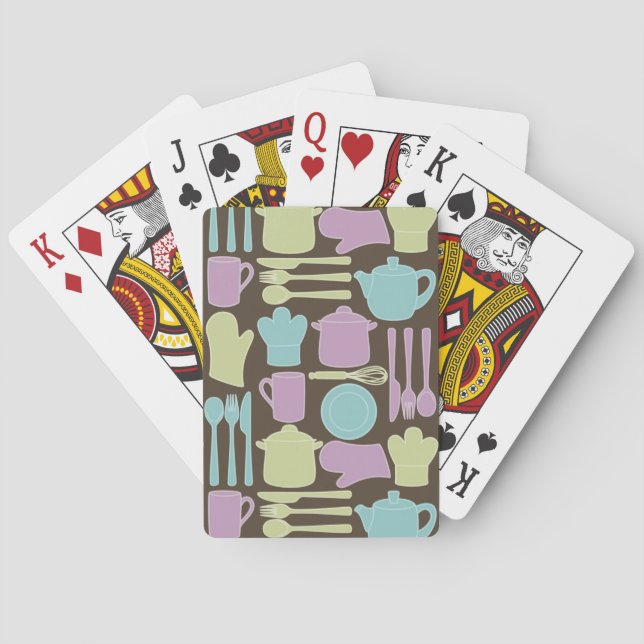 Kitchen Utensils Pattern 2 Playing Cards (Back)