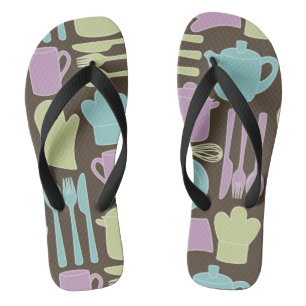Kitchen Utensils Pattern 2 Thongs