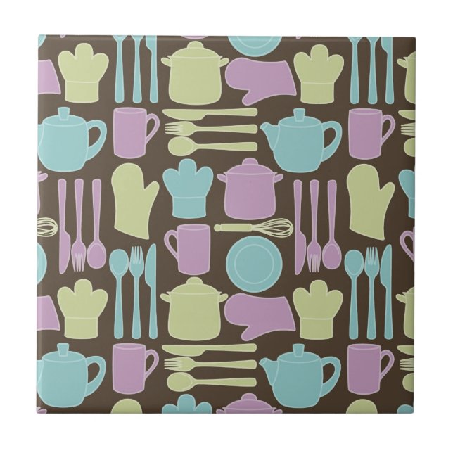 Kitchen Utensils Pattern 2 Tile (Front)
