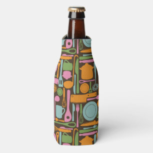 Kitchen Utensils Pattern 3 Bottle Cooler