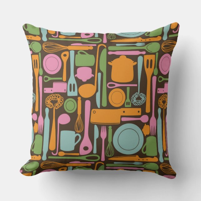 Kitchen Utensils Pattern 3 Cushion (Front)