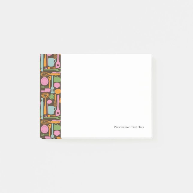 Kitchen Utensils Pattern 3 Post-it Notes (Front)