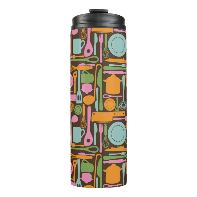Kitchen Utensils Pattern 3 Thermal Tumbler (Front)