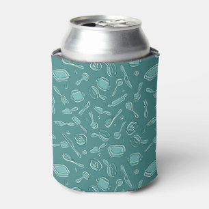 Kitchen Utensils Pattern Can Cooler