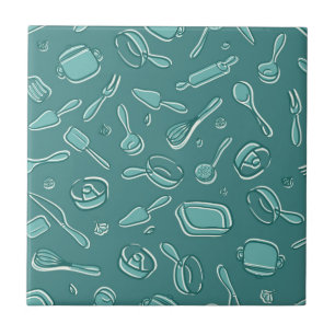 Kitchen Utensils Pattern Ceramic Tile