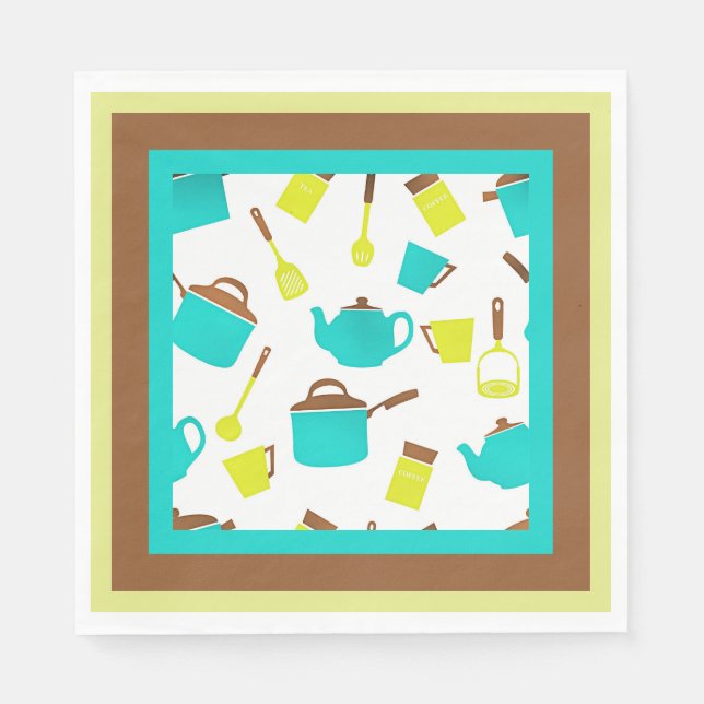 Kitchen Utensils pattern Napkin (Front)