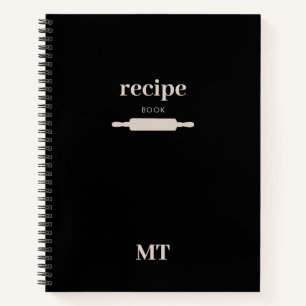 Kitchen Utensils Rolling Pin Recipe Cookbook Notebook