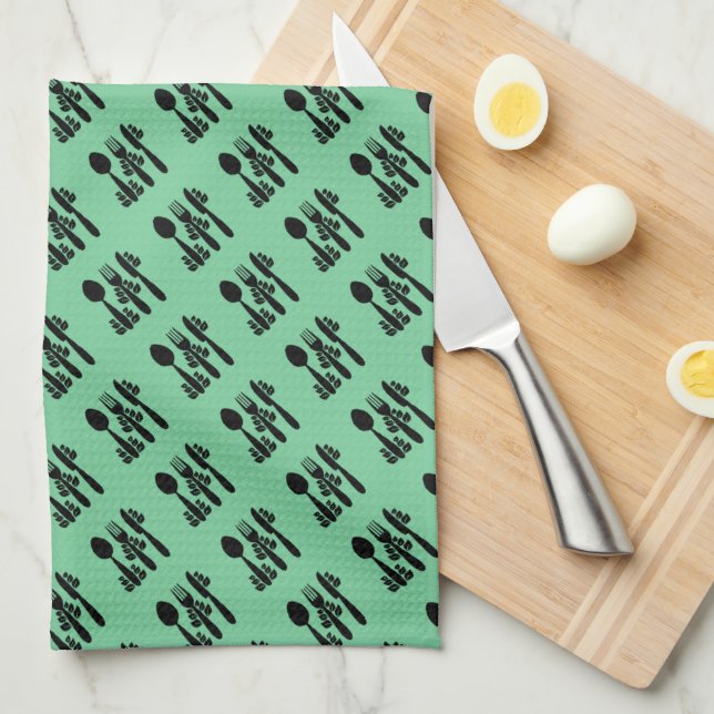 Kitchen Utensils Tea Towel (Quarter Fold)