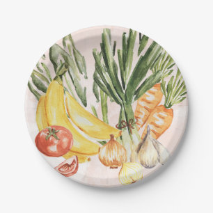 kitchen,  vegetable paper plate