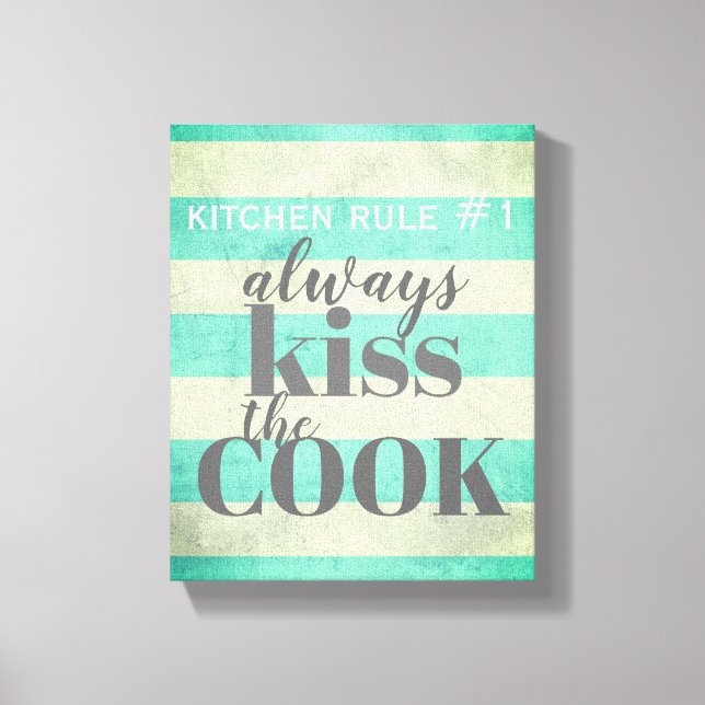 kitchen wall art humour canvas typography (Front)