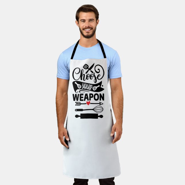Kitchen Warrior: Choose Your Culinary Weapon Apron (Worn)