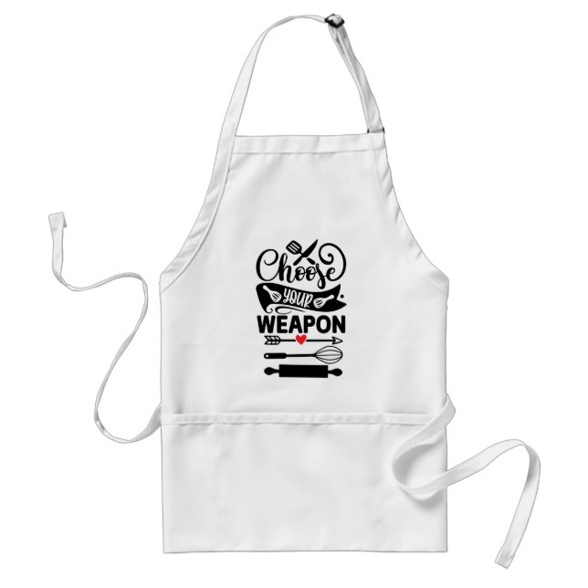 Kitchen Warrior: Choose Your Culinary Weapon Standard Apron (Front)
