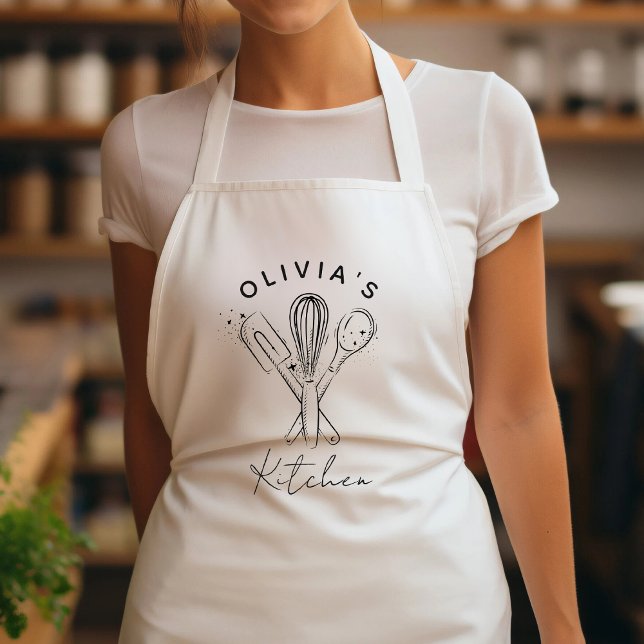 Kitchen Whisk & Utensils Cooking Apron (Creator Uploaded)