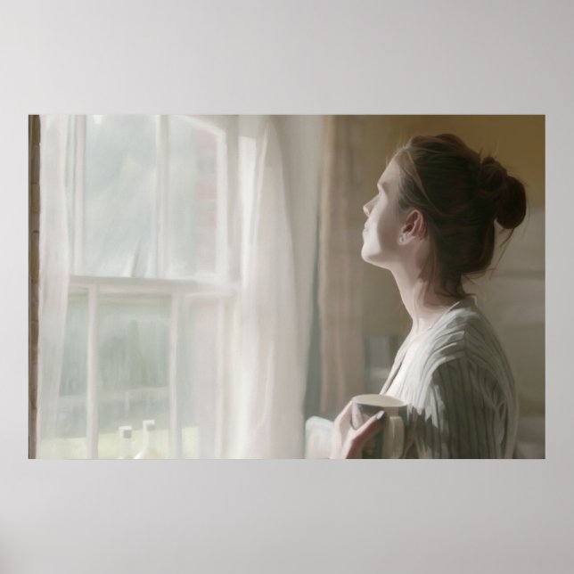 Kitchen window gazing  poster (Front)