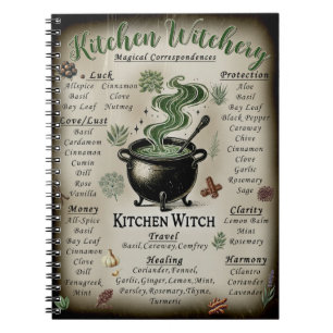 Kitchen Witchery Magical Herbs Correspondences  Notebook