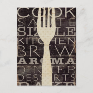 Kitchen Words Postcard
