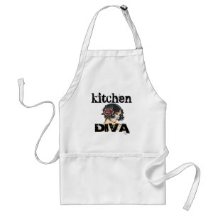 Kitchy Vintage Kitchen Diva Girly Girl Standard Apron