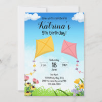 Kite Birthday Invitation
