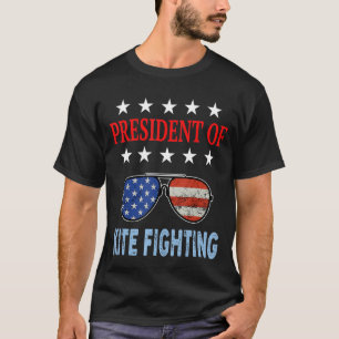 Kite Fighting Accessories Usa Flag Kite Saying T-Shirt