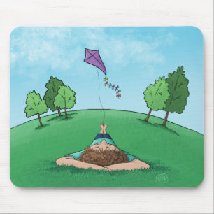 Kite Flying design Mouse Pad