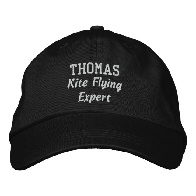 Kite Flying Expert Custom Name V07Z Embroidered Hat (Front)