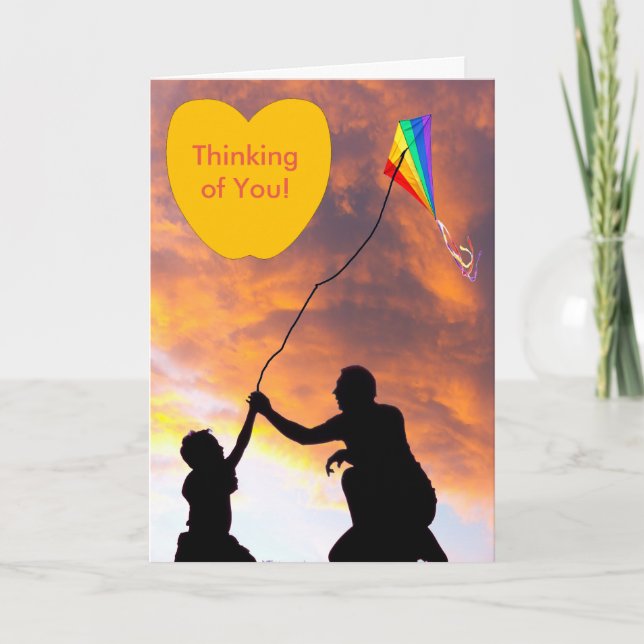 Kite flying image for Greeting card (Front)