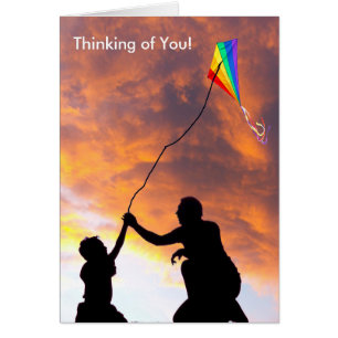 Kite flying image for Greeting card